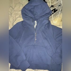 SOLD nwt lululemon half zip scuba- water drop